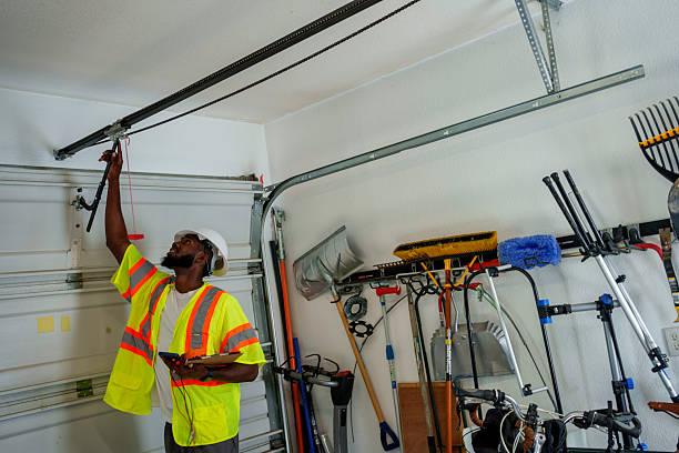Professional Garage Door Panel Replacement technician working in Pearsall, TX